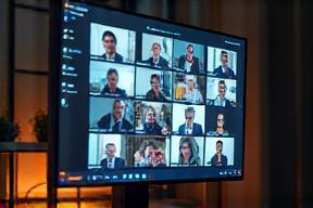 Webinaire RH avec intervenants à l’écran